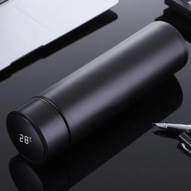 Imagem de Garrafa Térmica Inox 450ml Com Termômetro Digital de Led Inteligente -