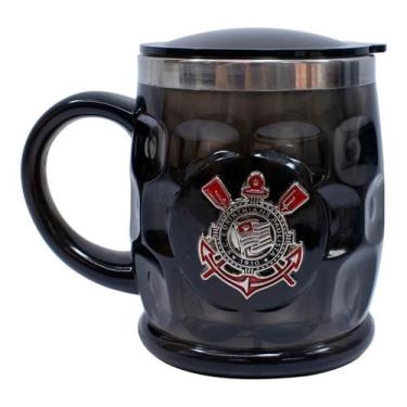 Imagem de Caneca Cerveja Térmica Brasão Metal 500ml - Corinthians - Minas de Pre