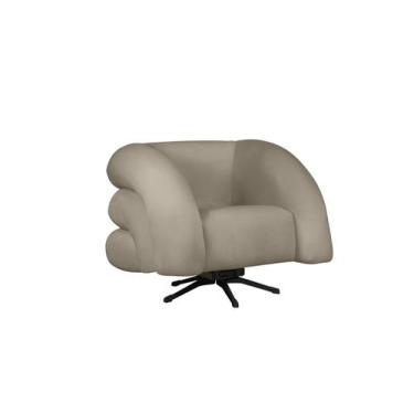 Imagem de Poltrona Base Giratória e Balanço Micheli Veludo Bege - Mazzero Decor