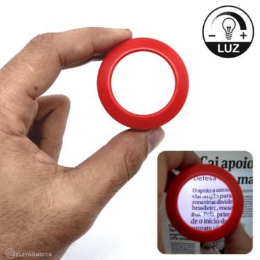 Imagem de Lupa Portátil Com Luz LED Ampliação 5x Ideal Para Detecção de Selos, N