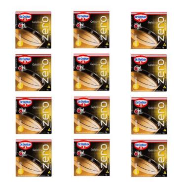 Imagem de Kit c/ 12un Gelatina Zero Abacaxi 12g - Dr. Oetker 