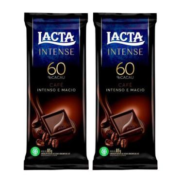 Imagem de Kit 2 Chocolate Lacta Intense 60% Cacau Café 85g