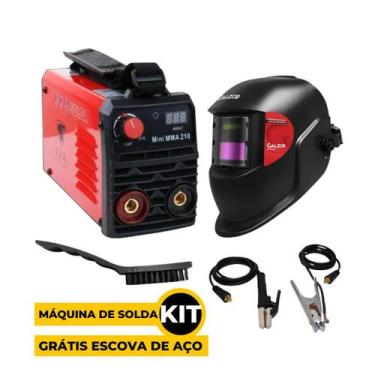 Imagem de Máquina Inversora de Solda Mini MMA210 Bivolt  + máscara de escurecime