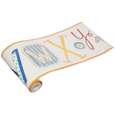 Imagem de York Wallcoverings YS9119BD Peek-A-Boo Alfabeto Animal BorderOff Branco/Vermelho/Laranja/Verde Médio/Azul Escuro