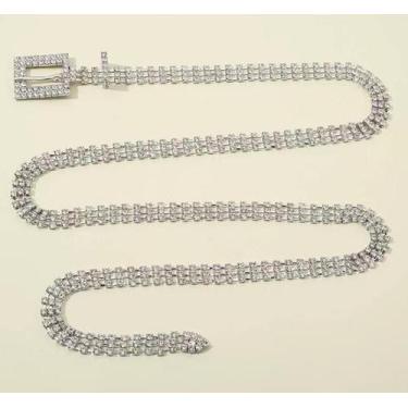 Imagem de Cinto Feminino Corrente Com Strass Brilhante Fino BBH-T83/T85 - shr, B