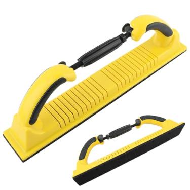 Imagem de Bloco de lixa manual de 6 cm x 38 cm, bloco de lixamento manual de longboard de raio ajustável com suporte de gancho e laço, use rolos contínuos ou folhas de lixa para automotivo, marcenaria