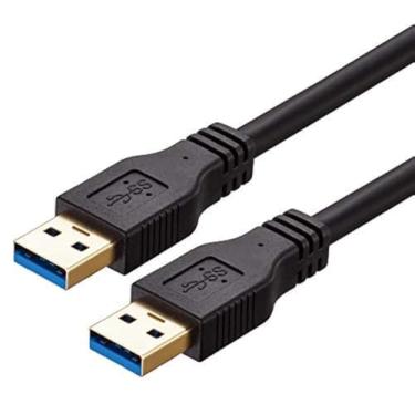 Imagem de Ruaeoda, 6 metros de comprimento, cabo USB 3.0 A para A, cabo USB 3.0 macho para macho para transferência de dados, compartimentos de disco rígido, impressora, modem, câmeras