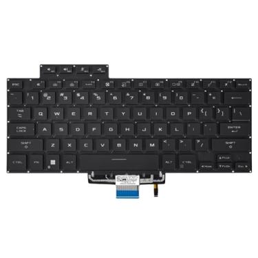 Imagem de Teclado retroiluminado RGB KBRPARTS para ASUS ROG Zephyrus G15 GA503, GA503Q, GA503QS, GA503QR, GA503QM e M16 GU603, GU603ZW, GU603HM Series com retroiluminação RGB, USB, 78 teclas, layout EUA, preto