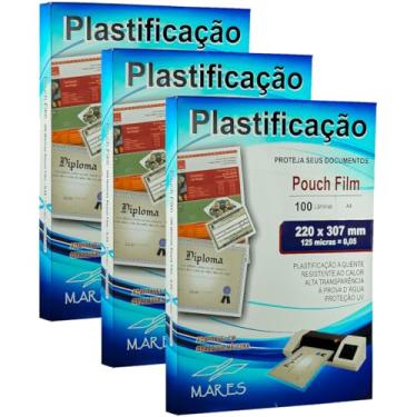 Imagem de Plástico para Plastificação Mares A4 0,05 300 unidades