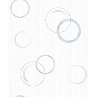 Imagem de Papel de Parede Fusion Círculo Azul - Rolo: 10m x 0,53m - GRANDECO