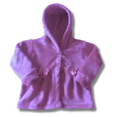 Imagem de Casaquinho bebê em fleece, estampado com capuz - Tam. 03 meses até 02 