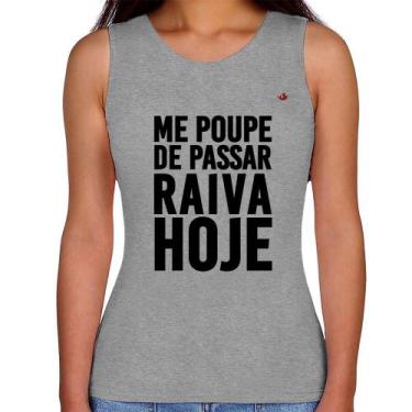 Imagem de Regata Feminina Me poupe de passar raiva hoje - Foca na Moda, Cinza, G