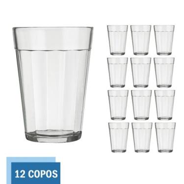 Imagem de Kit 12 Copo Americano Vidro Cerveja 300ml Transparente Nadir - NADIR F