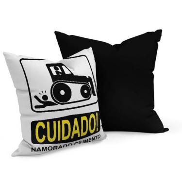 Imagem de Almofada Quadrada Namorados - Planetarte, Namorado Ciumento