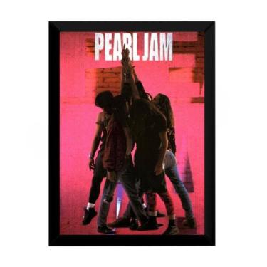 Imagem de Quadro Banda Pearl Jam Ten Arte Rock Poster Moldurado - Fanarte
