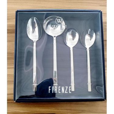 Imagem de Conjunto 4 Talheres Para Servir De Aço Inox Wolff Firenze PRATA