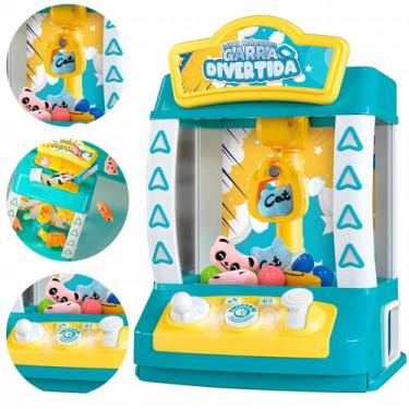 Imagem de Brinquedo Máquina Garra Divertida De Pegar Pelucias Infantil Azul Com 