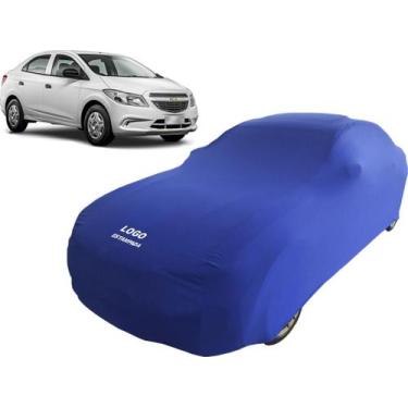 Imagem de Capa Para Cobrir Carro Gm Onix Joy Plus Tecido Helanca - Mz, Azul