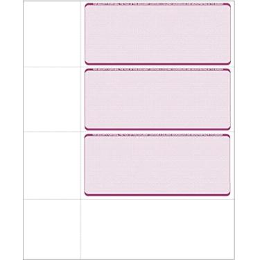 Imagem de Papel de verificação de computador - Carteira pessoal em branco verifica 3 em uma página - Compatível com Versa Check, QuickBooks, Quicken e qualquer impressora a laser (100 folhas/300 cheques, diamante borgonha)