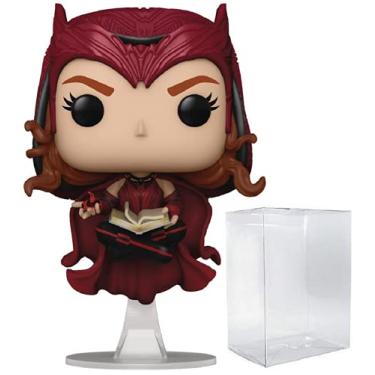 Imagem de Pop Marvel: WandaVision – Boneco de vinil Funko da Feiticeira Escarlate (pacote com caixa protetora compatível), multicolorido, 9,5 cm