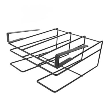 Imagem de Suporte Para Tábua De Corte Suspenso, Suporte De Armazenamento De Tábuas De Corte De 2 Camada Sob O Gabinete Economia De Espaço Organizador De Cesta Em Aço Carbono Sob a Prateleira