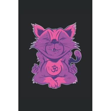 Imagem de Meditazione del gatto yoga - notebook per yogi: Din A5 (6x9) notebook per la meditazione e la spiritualità con 120 pagine ate e giorni feriali per il diario