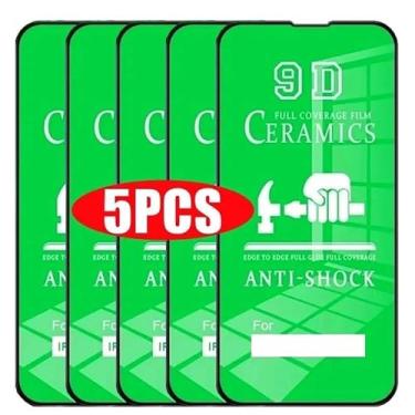 Imagem de OZ MARKETPLACE [Pacote com 5 [3 pacotes + 2 bônus] Protetores de tela de cerâmica transparentes duráveis e flexíveis para Oppo A96 - Capa de telefone premium à prova de choque