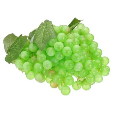 Imagem de PATIKIL 4 cachos de uvas artificiais, simulação de PVC, uvas verdes falsas realistas, modelo realista de frutas falsas para decoração de casa, cozinha, festa, adereços de fotografia (cada cacho 60