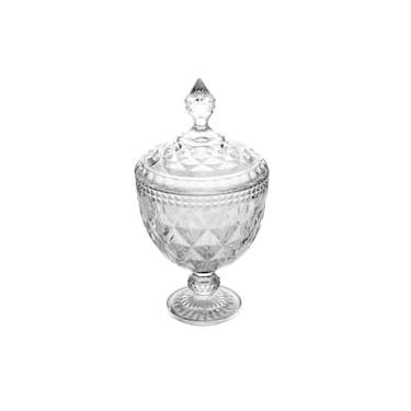 Imagem de Potiche de Cristal Lyor Diamond com Pé - 28x15x15 cm (AxLxP)