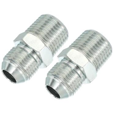 Imagem de PATIKIL Conectores hexagonais redutores adaptador de tubo macho 3/10.2 cm alargador 37° JIC x 1/5.1 cm macho NPT, pacote com 2 adaptadores de bocal redutor de encaixe de tubo encaixe hidráulico de aço