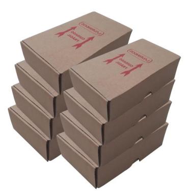 Imagem de Kit 100 Caixa De Papelão 19x11x6 Pequena Embalagem ECommerc - LAURINDO