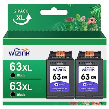 Imagem de WIZINK Cartuchos de tinta 63XL 63 XL pretos de maior rendimento para HP Ink 63 para Envy 4510 4520 4512 OfficeJet 3830 4650 5200 Deskjet 1112 2132 3630 (2preto)