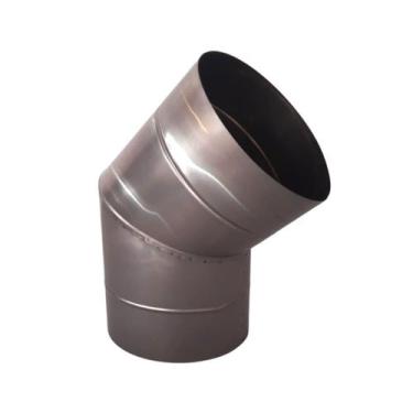Imagem de Curva 45 Inox 304 Escovado, Chaminé Duto 10 Polegadas - INOX LAURINDOS