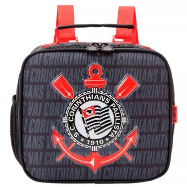 Imagem de Lancheira Escolar Corinthians R1 21cm Preto 13884 - Xeryus