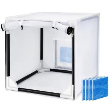 Imagem de Cabine de Pintura Aerográfica Portátil Tian - 15x15x15cm com Filtro