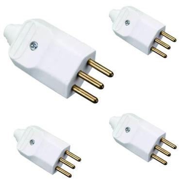 Imagem de Plug Pino Macho 2P+T Macho 20A Com Prensa Cabos - 4 Peças - MarGirius