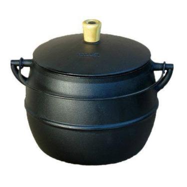 Imagem de Caldeirão Bojudo Com Tampa De Ferro 2 Litros Panela Mineira