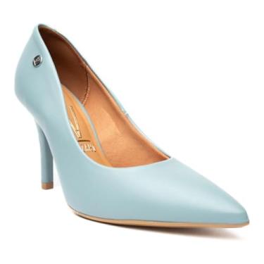 Imagem de Scarpin Vizzano Pelica Salto Alto Bico Fino - Turquesa - 39