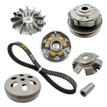 Imagem de KRGUOD Conjunto de embreagem de desempenho GY6 150cc (com correia 743), adequado para GY6 125cc e 150cc 4 tempos 152QMI 157QMJ motor scooter motocicleta ciclomotor ATV Taotao Roketa Sunl.