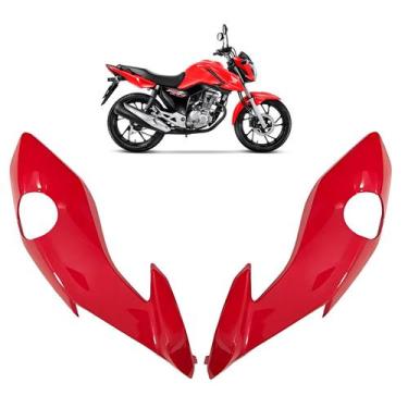 Imagem de Carenagem Bananinha Farol Lateral Honda Cg Start Fan 160 Vermelo Marra