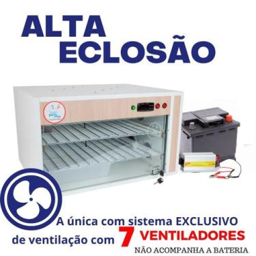 Imagem de Chocadeira ALTA ECLOSÃO Automática Trivolt PID  220 ovos com 7 ventila