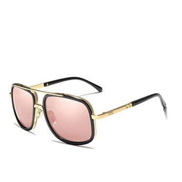 Imagem de Óculos de Sol Classicos Aviador Militar Kingseven Polarizados, Rosa