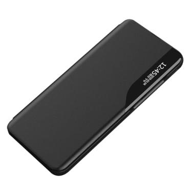 Imagem de FWYANZH Capa de couro para Samsung Galaxy S25 Ultra/S25 Plus/S25, capa flip Smart Window View All-Round Protection Cover Função de suporte, preta, S25