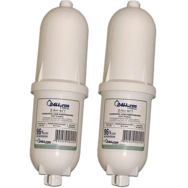 Imagem de Kit 2 Filtro Refil Soft Everest Compatível Vela 2em1 Purificador de Água