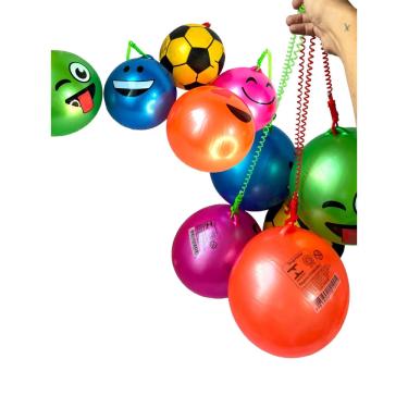 Imagem de Kit 20 Bolas De Vinil Cordão Mola Vazia Sortido p/ Natal