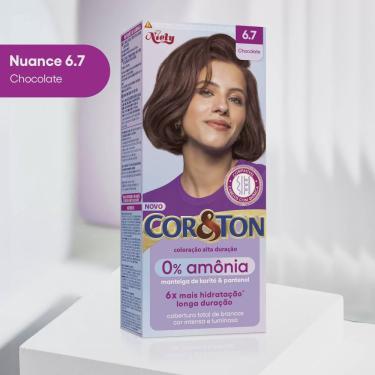 Imagem de Tintura COR&TON sem amônia 6.7 chocolate