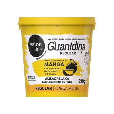 Imagem de BASE RELAXANTE ALISANTE REGULAR COM ÓLEO DE SEMENTE DE MANGA SALON LINE GUANIDINA PROFESSIONAL POTE 218G