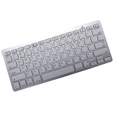 Imagem de Mini Teclado Bluetooth Sem Fio Para Tablet e Celular Prata