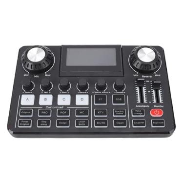 Imagem de Mixer de áudio para Jogos, Carta de Som Ao, Com Efeitos de Mixer de DJ, Trocador de Voz, Luzes RGB Coloridas, Interface de áudio, para Streaming de Telefone para PC Vídeo