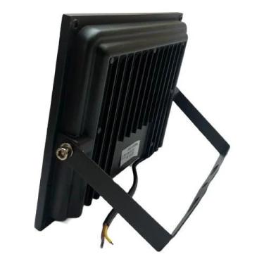 Imagem de Refletor LED para Área Externa, 50W, Preto, com Suporte Ajustável